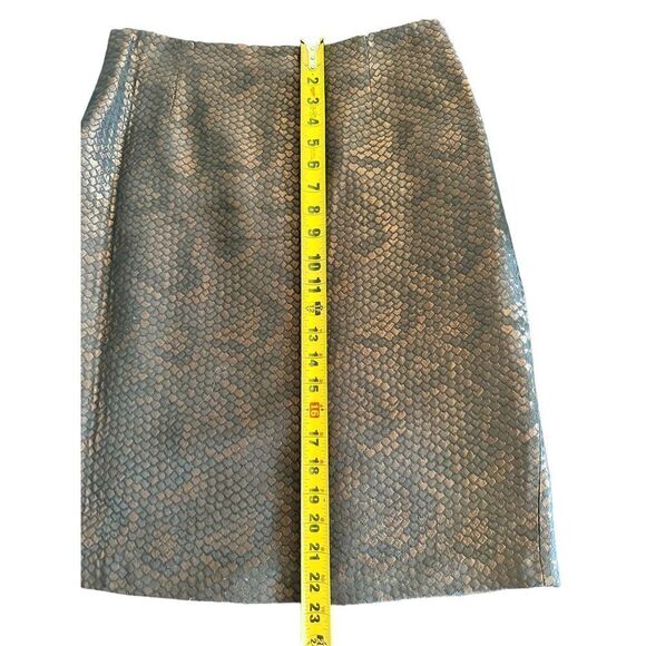 Kay Unger NY Pencil Snakeskin Print Skirt Size 8 - Picture 12 of 14